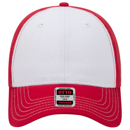 OTTO 83-1239 6-Panel Low Profile Mesh Back Trucker Hat — Front Split (Adult)