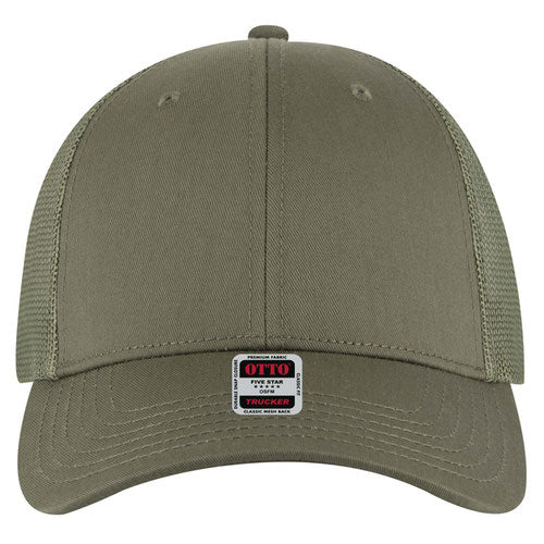 OTTO 83-1239 6-Panel Low Profile Mesh Back Trucker Hat — Solids (Adult)
