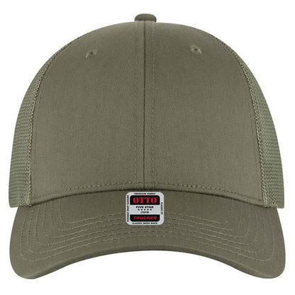 OTTO 83-1239 6-Panel Low Profile Mesh Back Trucker Hat — Solids (Adult)