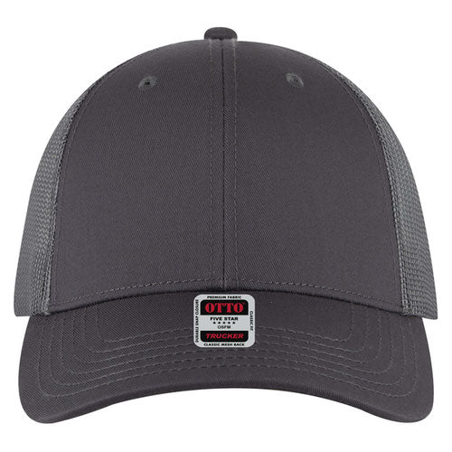 OTTO 83-1239 6-Panel Low Profile Mesh Back Trucker Hat — Solids (Adult)