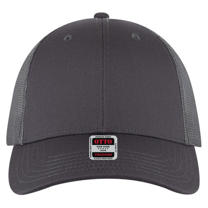 OTTO 83-1239 6-Panel Low Profile Mesh Back Trucker Hat — Solids (Adult)