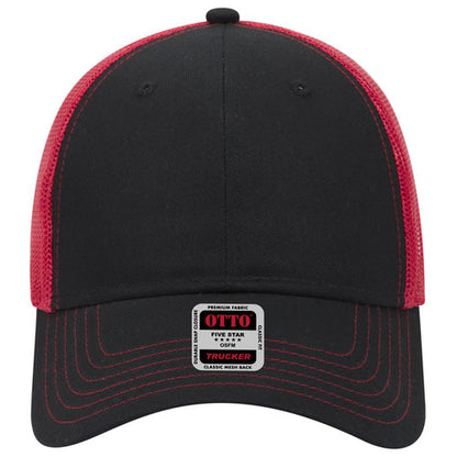 OTTO 83-1239 6-Panel Low Profile Mesh Back Trucker Hat — Back Split (Adult)