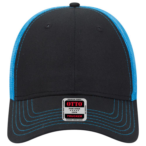 OTTO 83-1239 6-Panel Low Profile Mesh Back Trucker Hat — Back Split (Adult)