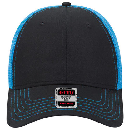 OTTO 83-1239 6-Panel Low Profile Mesh Back Trucker Hat — Back Split (Adult)