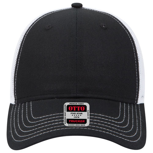 OTTO 83-1239 6-Panel Low Profile Mesh Back Trucker Hat — Back Split (Adult)