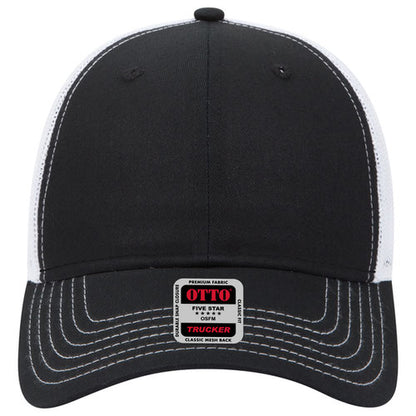 OTTO 83-1239 6-Panel Low Profile Mesh Back Trucker Hat — Back Split (Adult)