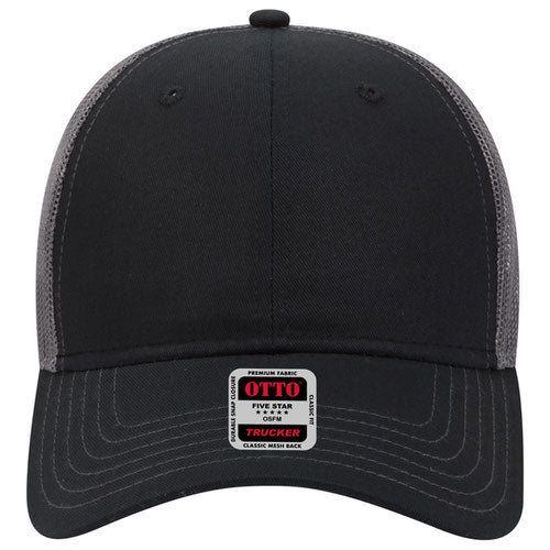 OTTO 83-1239 6-Panel Low Profile Mesh Back Trucker Hat — Back Split (Adult)