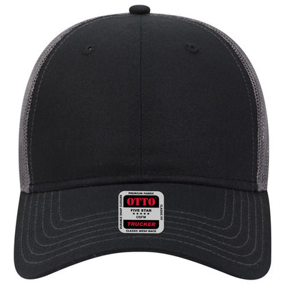 OTTO 83-1239 6-Panel Low Profile Mesh Back Trucker Hat — Back Split (Adult)