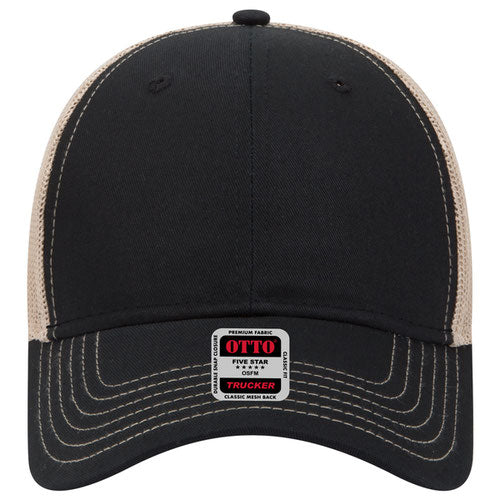 OTTO 83-1239 6-Panel Low Profile Mesh Back Trucker Hat — Back Split (Adult)