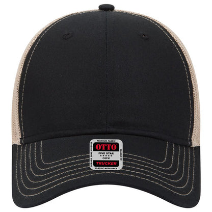 OTTO 83-1239 6-Panel Low Profile Mesh Back Trucker Hat — Back Split (Adult)
