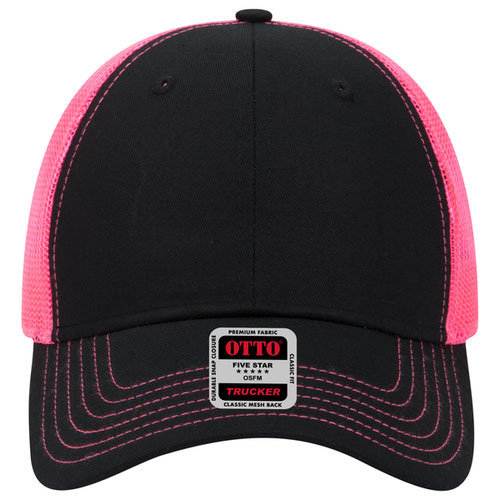 OTTO 83-1239 6-Panel Low Profile Mesh Back Trucker Hat — Back Split (Adult)