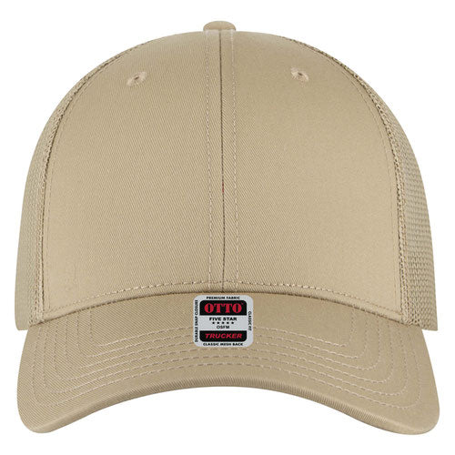 OTTO 83-1239 6-Panel Low Profile Mesh Back Trucker Hat — Solids (Adult)