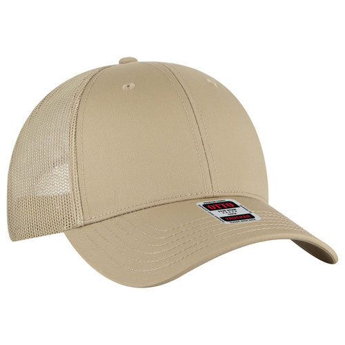 OTTO 83-1239 6-Panel Low Profile Mesh Back Trucker Hat — Solids (Adult)