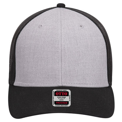 OTTO 83-1239 6-Panel Low Profile Mesh Back Trucker Hat — Front Split (Adult)