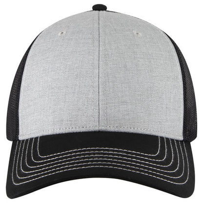 OTTO 83-1239 6-Panel Low Profile Mesh Back Trucker Hat — Front Split (Adult)