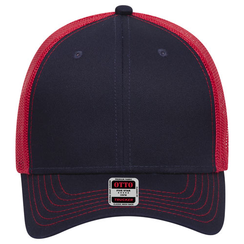 OTTO 83-1239 6-Panel Low Profile Mesh Back Trucker Hat — Back Split (Adult)