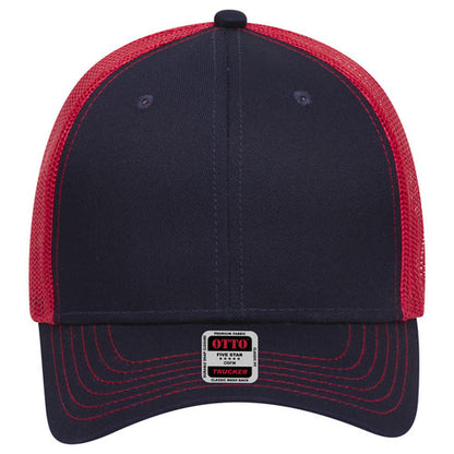 OTTO 83-1239 6-Panel Low Profile Mesh Back Trucker Hat — Back Split (Adult)
