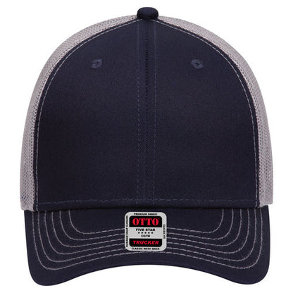 OTTO 83-1239 6-Panel Low Profile Mesh Back Trucker Hat — Back Split (Adult)