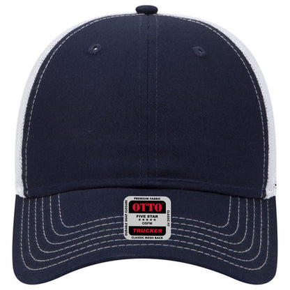 OTTO 83-1239 6-Panel Low Profile Mesh Back Trucker Hat — Back Split (Adult)