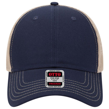 OTTO 83-1239 6-Panel Low Profile Mesh Back Trucker Hat — Back Split (Adult)