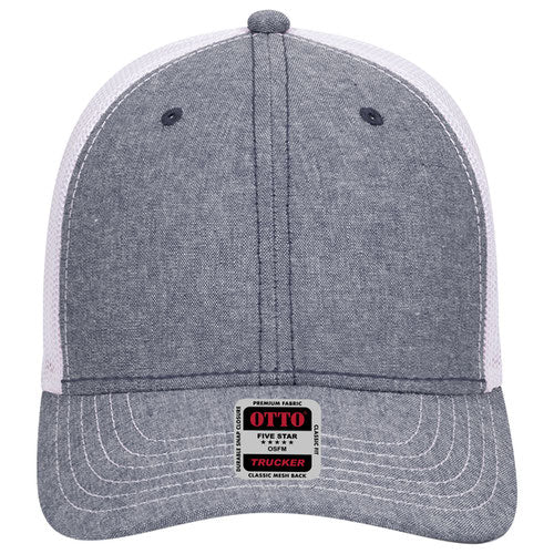OTTO 83-1239 6-Panel Low Profile Mesh Back Trucker Hat — Back Split (Adult)