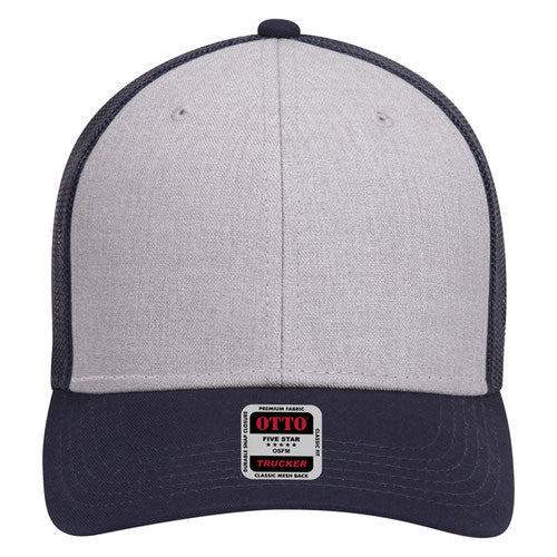 OTTO 83-1239 6-Panel Low Profile Mesh Back Trucker Hat — Front Split (Adult)