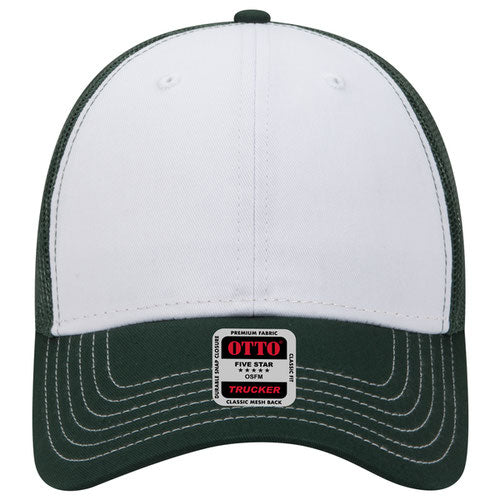 OTTO 83-1239 6-Panel Low Profile Mesh Back Trucker Hat — Front Split (Adult)