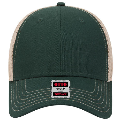 OTTO 83-1239 6-Panel Low Profile Mesh Back Trucker Hat — Back Split (Adult)