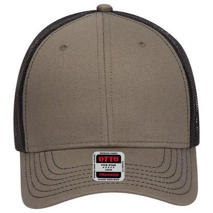 OTTO 83-1239 6-Panel Low Profile Mesh Back Trucker Hat — Back Split (Adult)