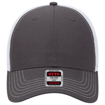 OTTO 83-1239 6-Panel Low Profile Mesh Back Trucker Hat — Back Split (Adult)