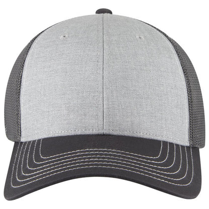 OTTO 83-1239 6-Panel Low Profile Mesh Back Trucker Hat — Front Split (Adult)