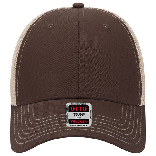 OTTO 83-1239 6-Panel Low Profile Mesh Back Trucker Hat — Back Split (Adult)