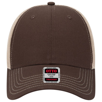 OTTO 83-1239 6-Panel Low Profile Mesh Back Trucker Hat — Back Split (Adult)