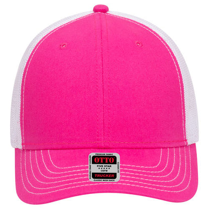 OTTO 83-1239 6-Panel Low Profile Mesh Back Trucker Hat — Back Split (Adult)