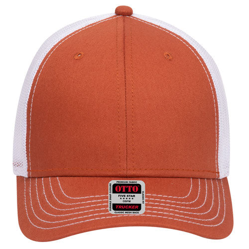OTTO 83-1239 6-Panel Low Profile Mesh Back Trucker Hat — Back Split (Adult)