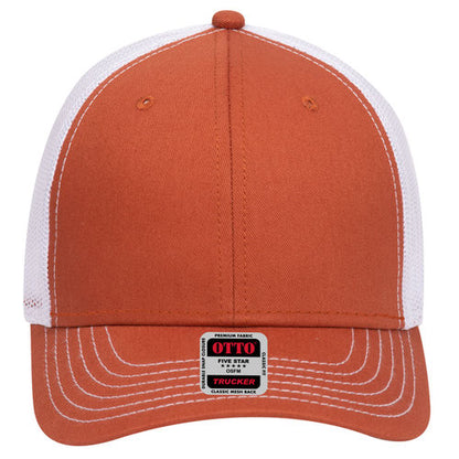OTTO 83-1239 6-Panel Low Profile Mesh Back Trucker Hat — Back Split (Adult)