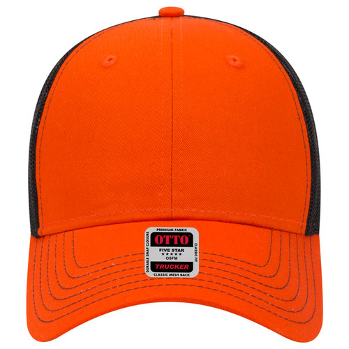 OTTO 83-1239 6-Panel Low Profile Mesh Back Trucker Hat — Back Split (Adult)