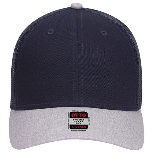 OTTO 83-1239 6-Panel Low Profile Mesh Back Trucker Hat — Crown Split (Adult)