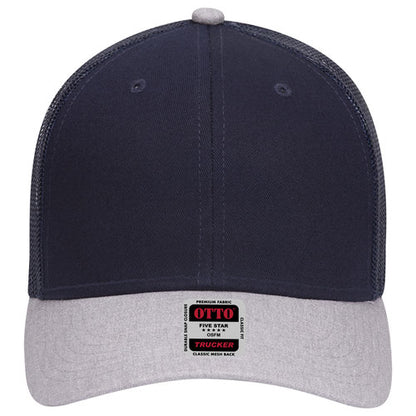 OTTO 83-1239 6-Panel Low Profile Mesh Back Trucker Hat — Crown Split (Adult)