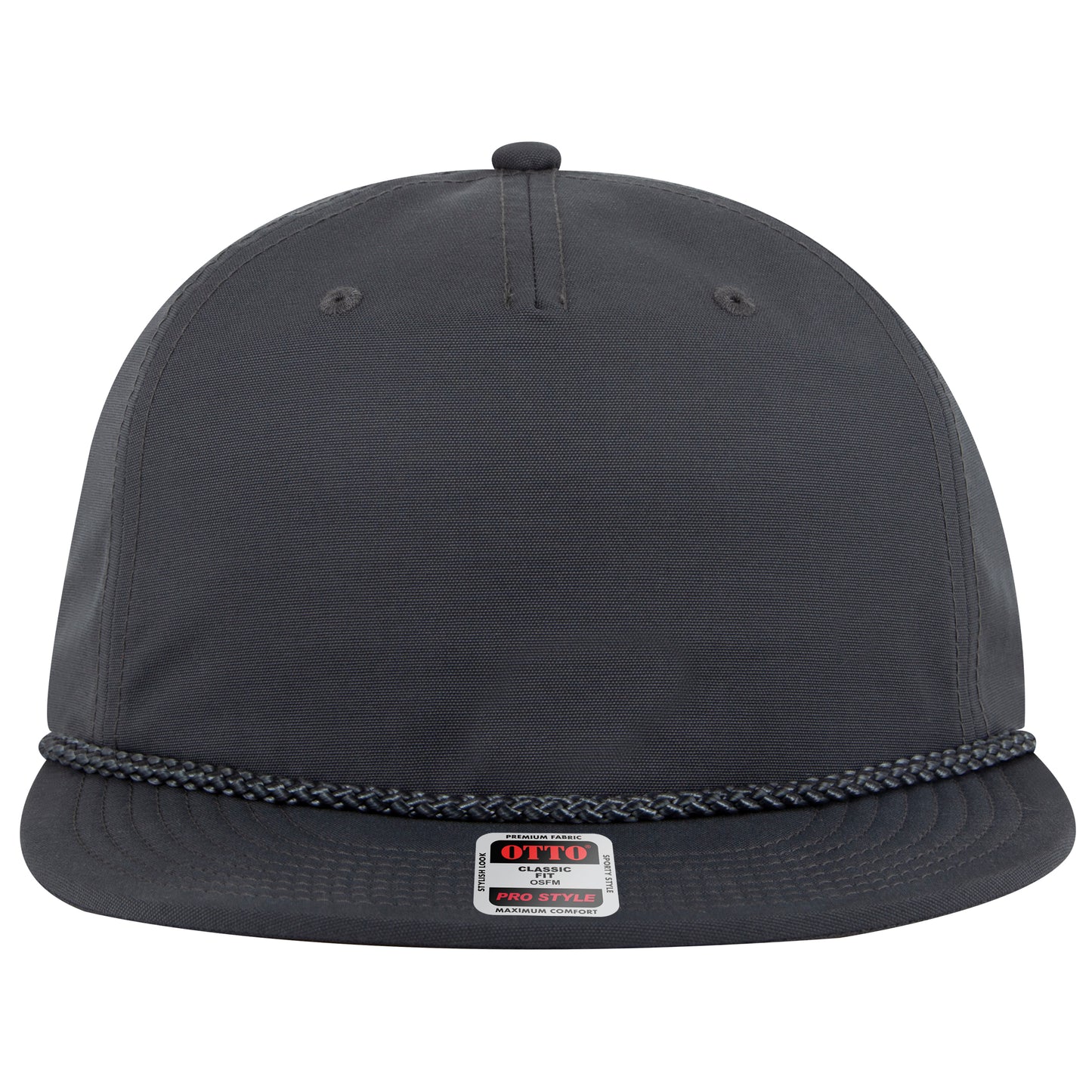 5-Panel Classic Baseball Cap — Snapback — Custom Leather Patch in Char. Gr