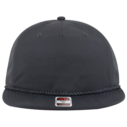 5-Panel Classic Baseball Cap — Snapback — Custom Leather Patch in Char. Gr