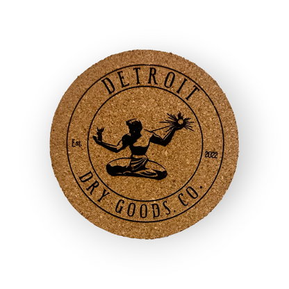 Single Customized 4" Cork Laser Engraved Round Coaster - Upload Your Own Design or Logo