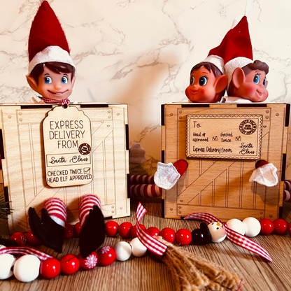 Personalized Elf on the Shelf Arrival Crate - Fits Most Elves