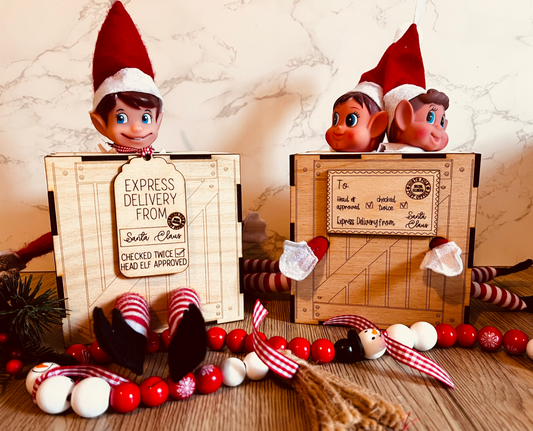 Personalized Elf on the Shelf Arrival Crate - Fits Most Elves