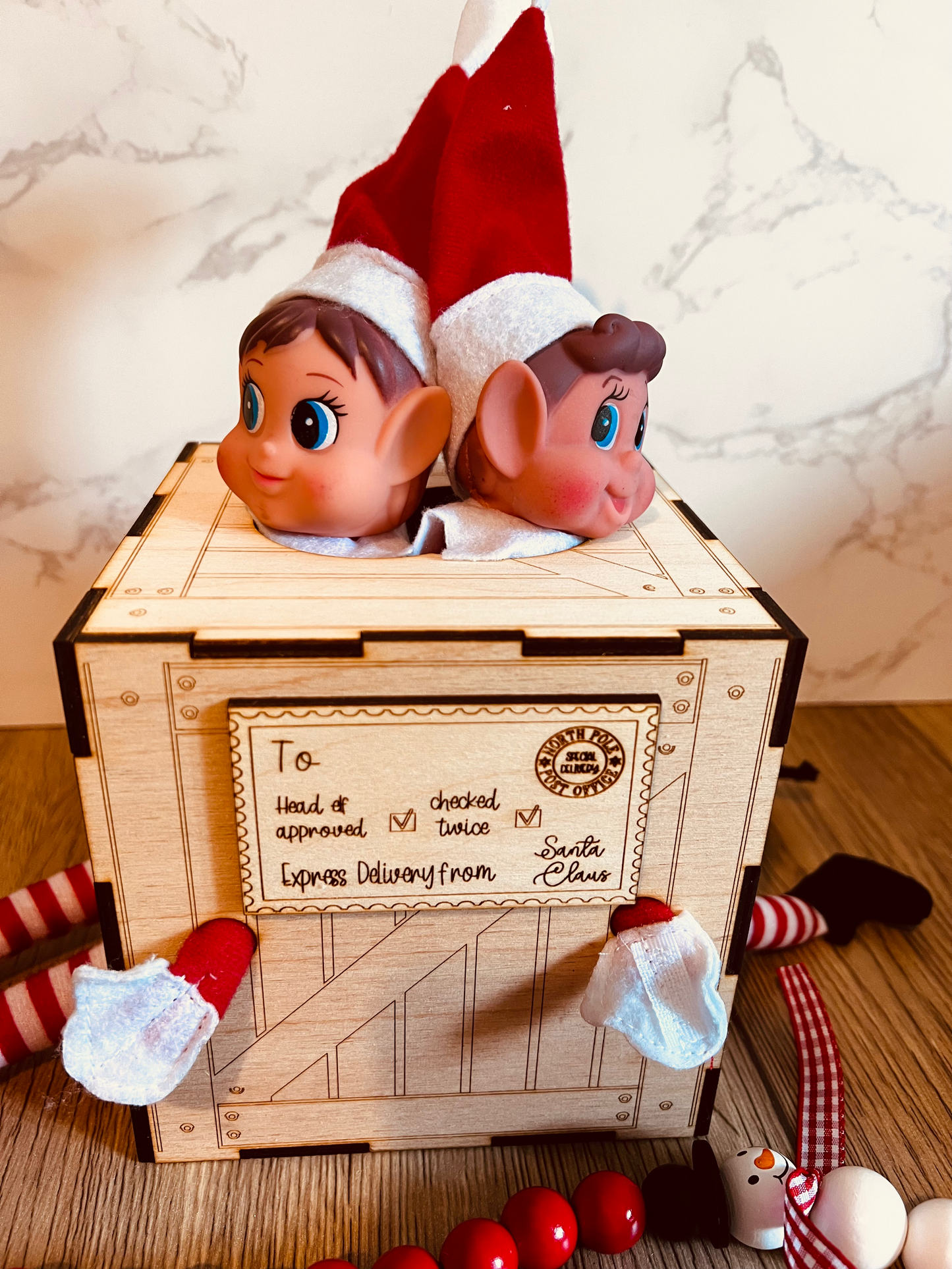 Personalized Elf on the Shelf Arrival Crate - Fits Most Elves