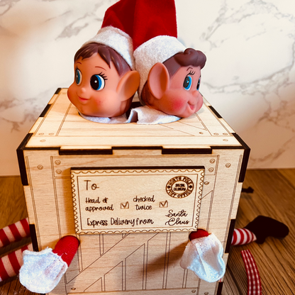 Personalized Elf on the Shelf Arrival Crate - Fits Most Elves