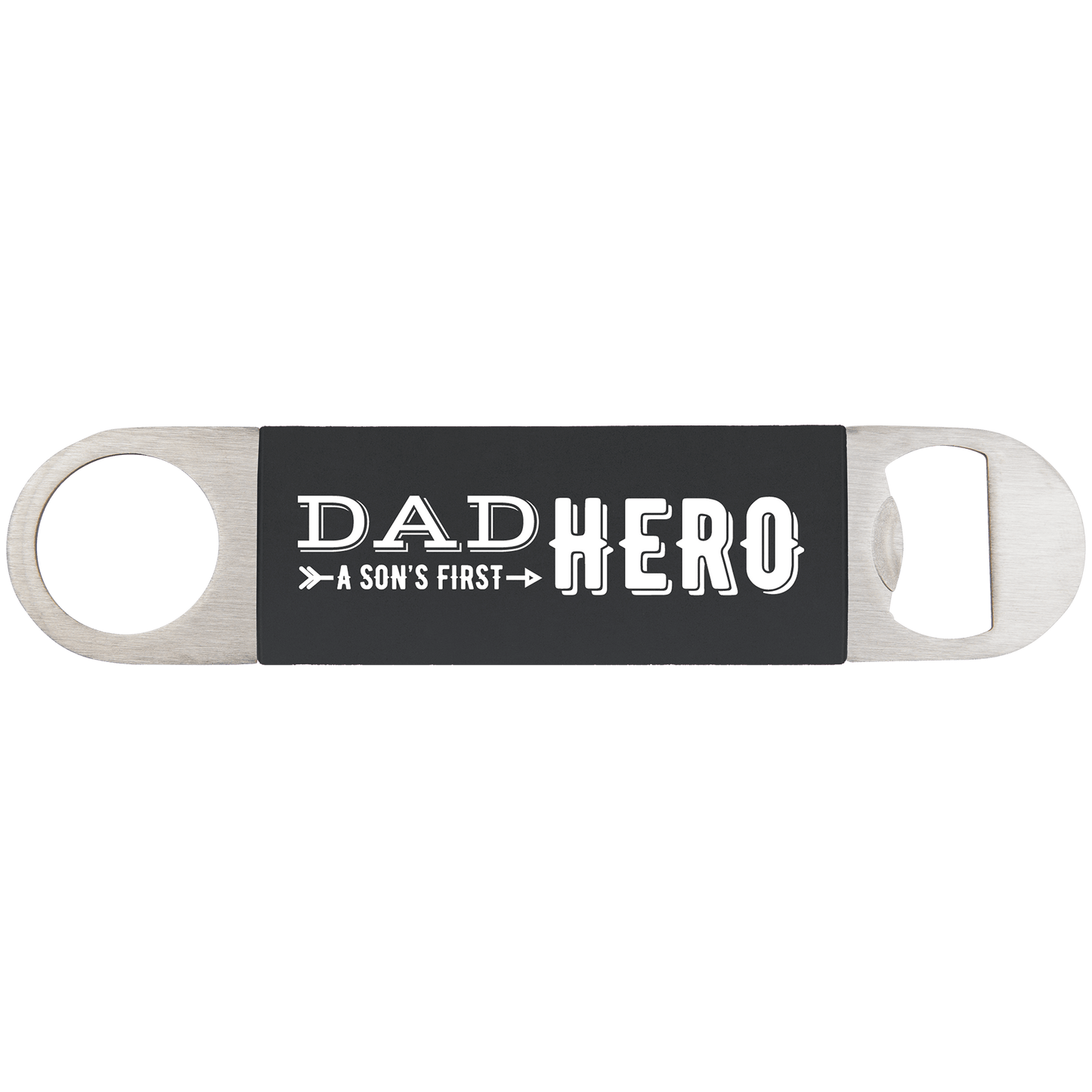 Silicone Grip Double Sided Stainless Steel Bottle Opener