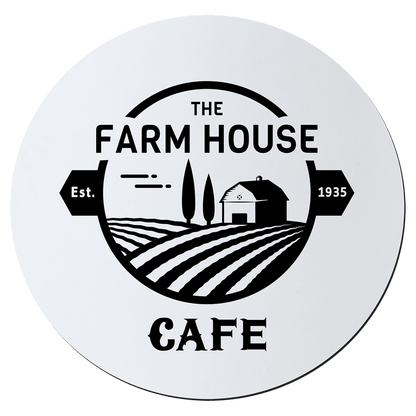 White/Black 3 3/4" Round Silicone Coaster