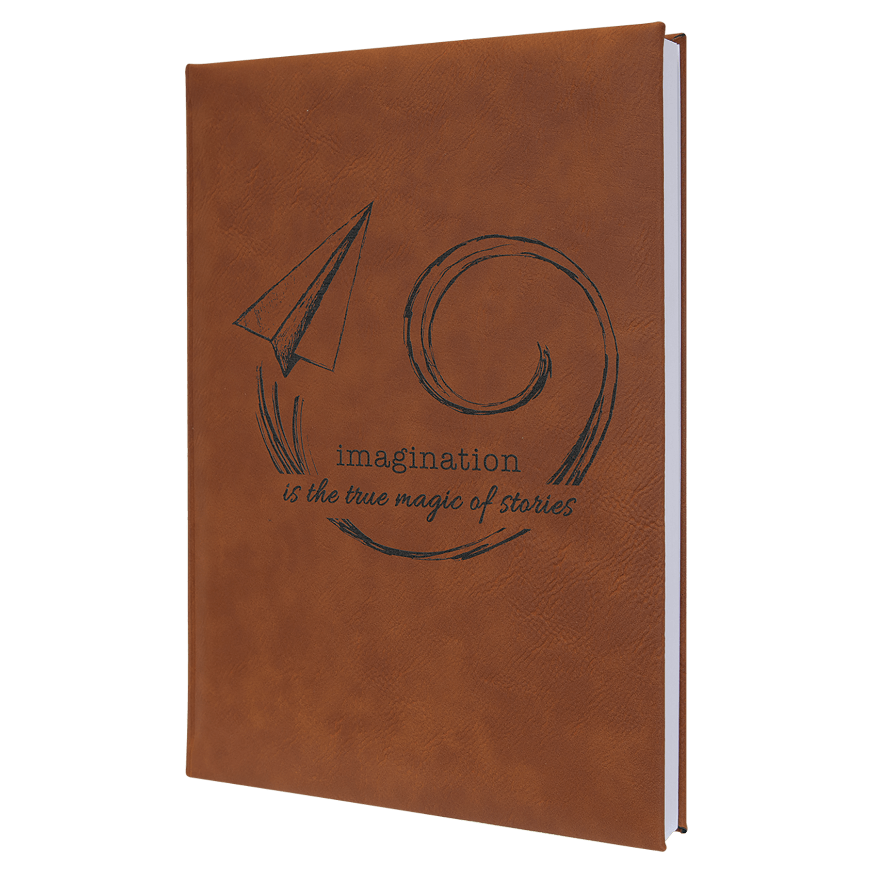 Rawhide 7" x 9 3/4" Laserable Leatherette Journal with Lined Notepad