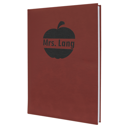 Rose 7" x 9 3/4" Laserable Leatherette Journal with Lined Notepad